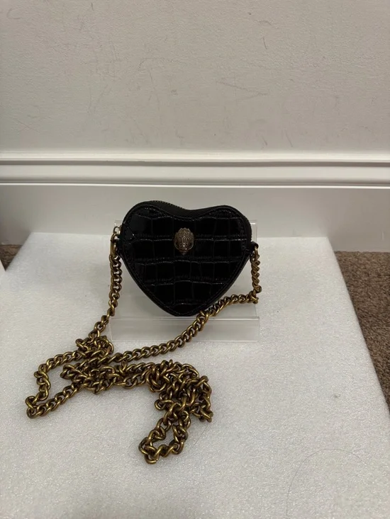 Kurt Geiger London Micro Heart Crossbody bag black embossed leather - Picture 5 of 9